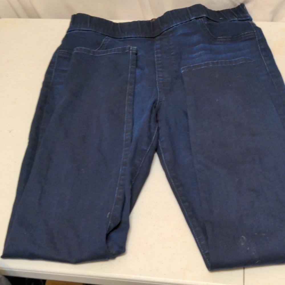 7 for all mankind Jen 7 dark wash pull on stretch skinny jeans